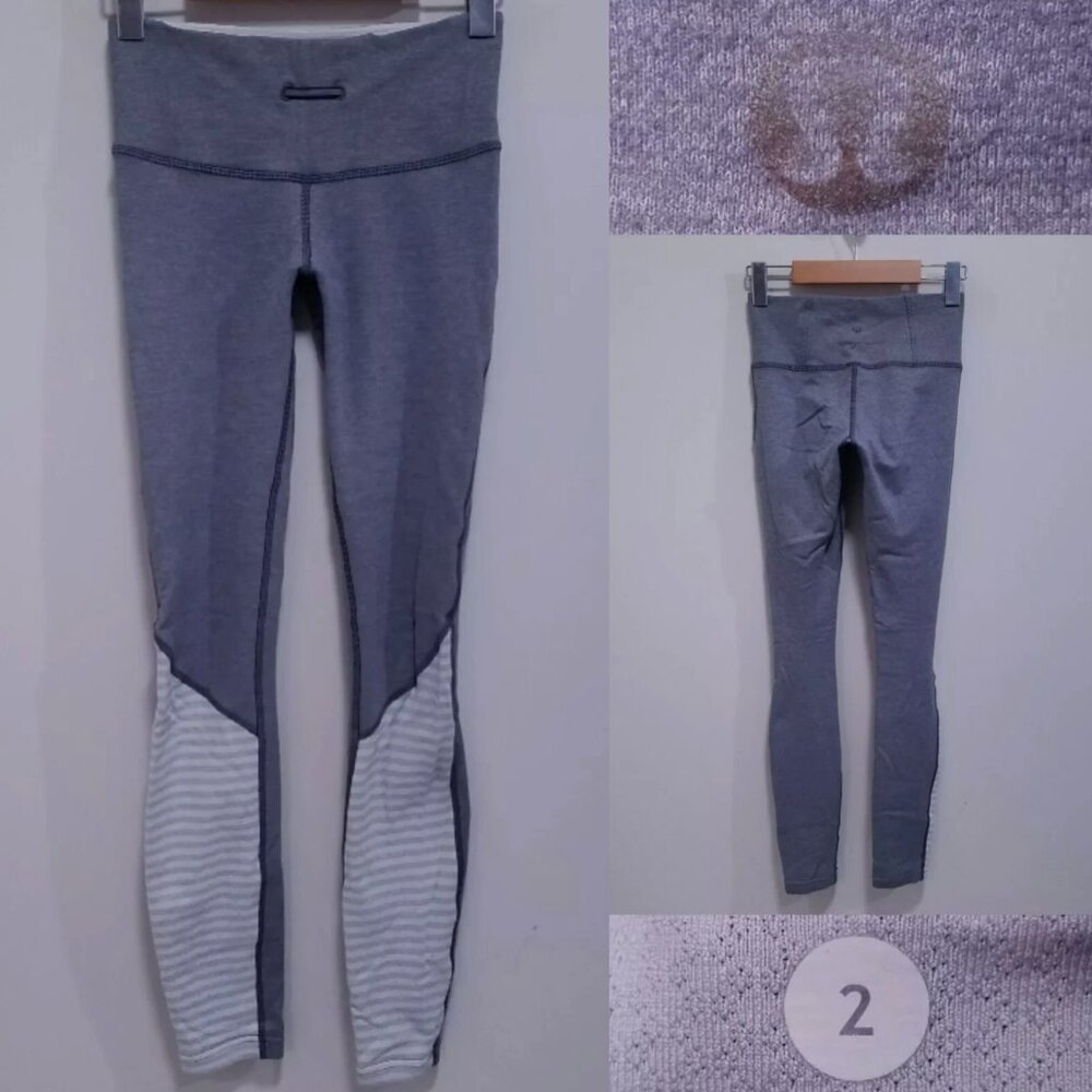 Lululemon Runder Under Gray Yoga Leggings Size 2 XXS 28.5" Inseam